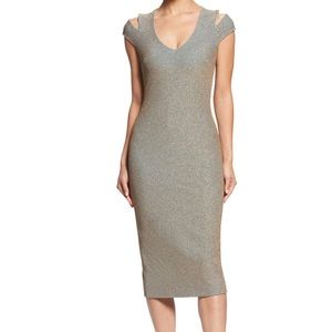 Dress The Population Bryce Stretch Knit Bodycon Shimmer Dress Size 2XL